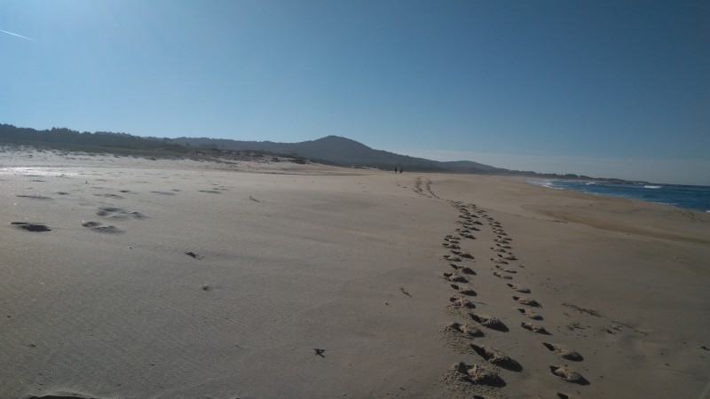 Klimaat in Galicië, strand in november!