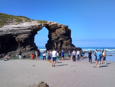 Strand van de Kathedralen, noordwest Spanje.